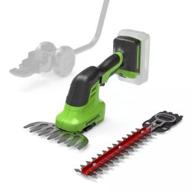   Sövényvágó akkumulátoros Greenworks G24SHT 24v, penge: 20cm, +gyepszélvágó, akku és töltő nélkül (1600607-GW)