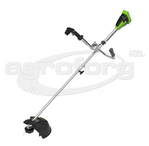 Bozótvágó akkumulátoros Greenworks GD40BCB 40 v, damilfej, vágótárcsa tar., akku- és töltő nélkül