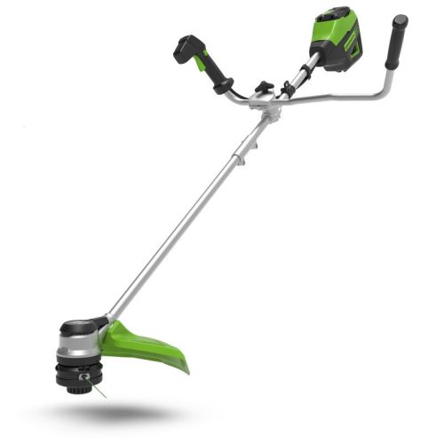 Bozótvágó akkumulátoros Greenworks GD60BCB 60 v, damilfej, vágótárcsa tar., akku- és töltő nélkül