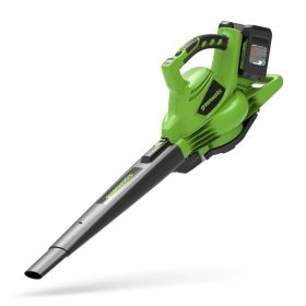   Lombfúvó-szívó akkumulátoros Greenworks GD24X2BV 2x24v, 312km/h, +gyűjtő, akku és töltő nélkül (2405307-GW)