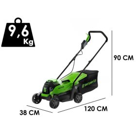   Fűnyíró fűgyűjtős, akkumulátoros Greenworks GD24LM33K2 24 v, 33 cm, akku- és töltővel (2516107UA-GW)