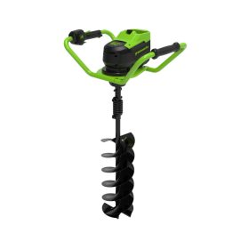   Gödörfúró akkumulátoros Greenworks GD60EA 60 v, 250 mm fúrószárral, akku és töltő nélkül (3707407-GW)