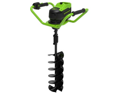 Gödörfúró akkumulátoros Greenworks GD60EA 60 v, 250 mm fúrószárral, akku és töltő nélkül