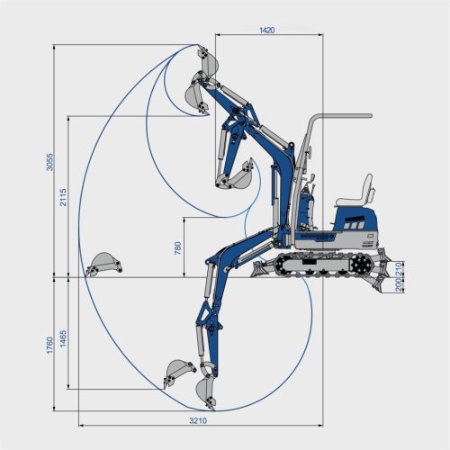 Scheppach EXC 1400 - mini forgó kotrógép (5915003903)