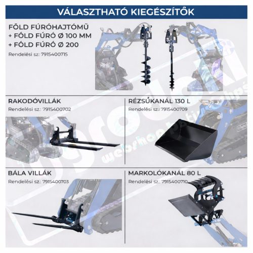 Scheppach MKL 730 - hernyótalpas csúszókormányzású rakodógép (5915401903)