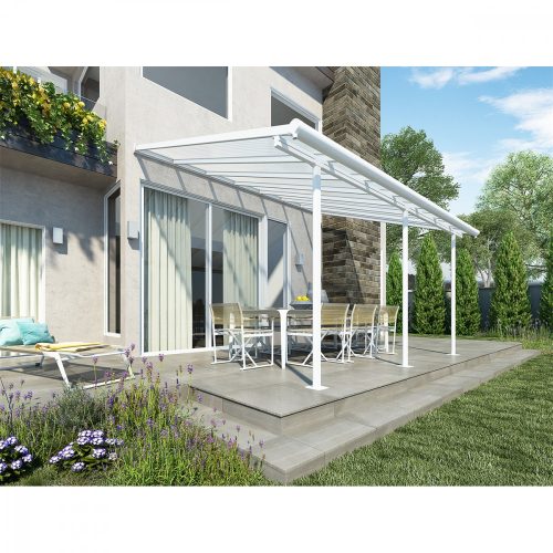 Palram Sierra 5400 fehér 3 x 5,46 pergola kérheted összeszereléssel