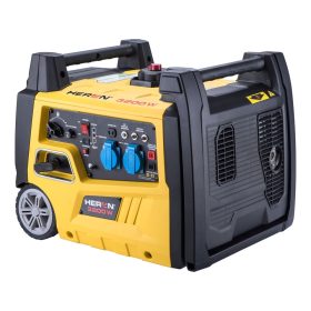   Heron benzinmotoros áramfejlesztő, kézi indítás, 3,0 kVA, 230V, 1 fázisú, inverteres