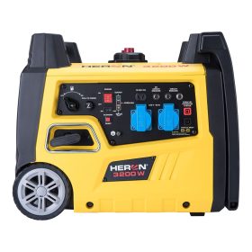   Heron benzinmotoros áramfejlesztő, kézi indítás, 3,0 kVA, 230V, 1 fázisú, inverteres