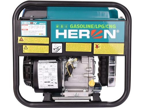 Heron benzin-gázmotoros áramfejlesztő, 3,7 kVA, 230V, 1 fázisú, inverteres (8896231)