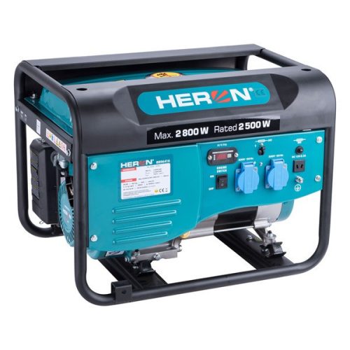 HERON benzinmotoros áramfejlesztő, max 2800 VA, egyfázisú
