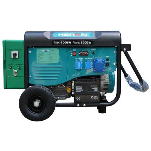 HERON HERON 421 GREEN, 1 fázisú, 6,8 kVA-es, távindítóval felszerelt áramfejlesztő