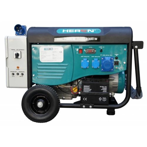 HERON HERON 421 WHITE +, 1 fázisú, 6,8 kVA-es, vészhelyzeti áramfejlesztő, kommunikásiós egységgel