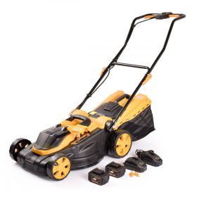   Riwall PRO RALM 3820 set - Akkus fűnyíró 20V s szénkefe nélküli motorral (AM18E2001003B)