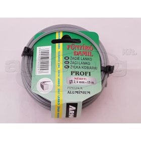 Damil 2.4mm szögletes 15 méter alu  olasz (FIN024-A)