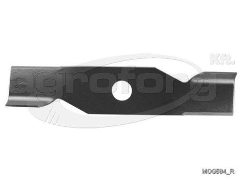 Fűnyíró kés Queen Garden GI40 377mm, 33.3mm 1 furatos utángyártott