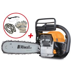   Riwall PRO RPCS 5140 SET - BENZINMOTOROS LÁNCFŰRÉSZ 49 CM3 MOTORRAL ÉS AJÁNDÉK TARTOZÉKOKKAL