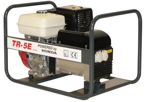 Tresz TR-5E AVR Egyfázisú Honda motoros áramfejlesztő Díjmentesen beüzemelve